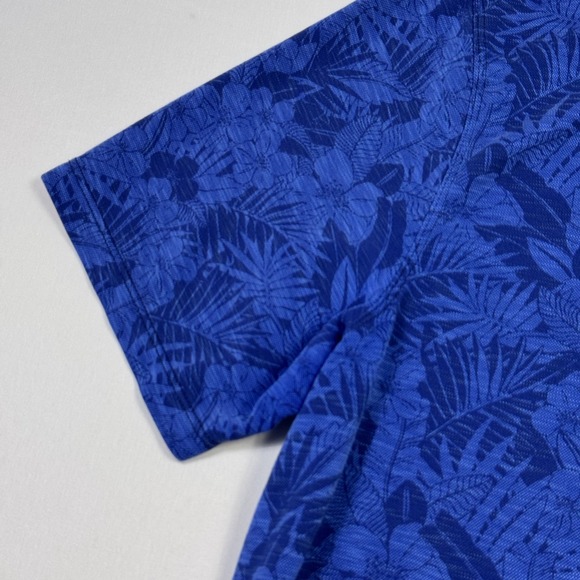 Tommy Bahama Florida Gulf Coast Polo Shirt Hawaiian Floral NCAA Blue Men's 2XL - Picture 6 of 13